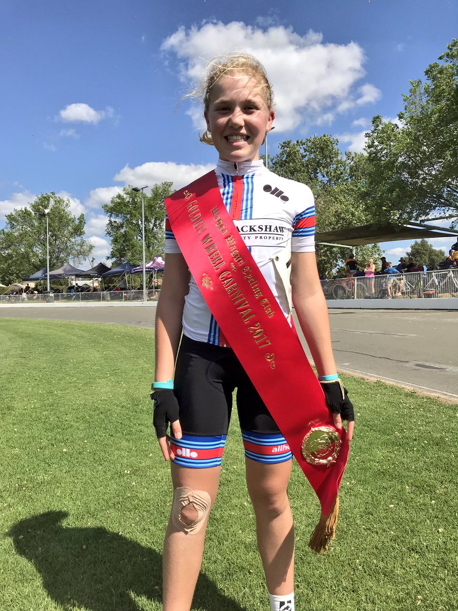 Fantastic result from our young gun Lauren Bates winning the Golden Wheel Race 2017 at Wagga over the weekend #sostrong #champion #redsash