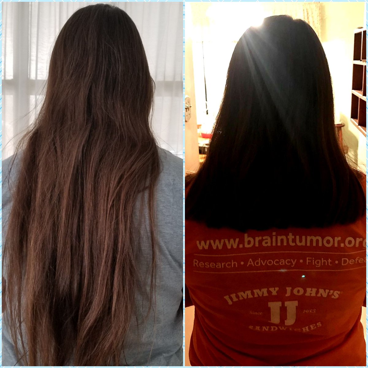 MilaneseRemodel's tweet photo. Before & After my daughter cut off her hair to donate to Cancer Patients @AmericanCancer @PanteneBL #Hairforcancer https://t.co/lzTLjxkzs6