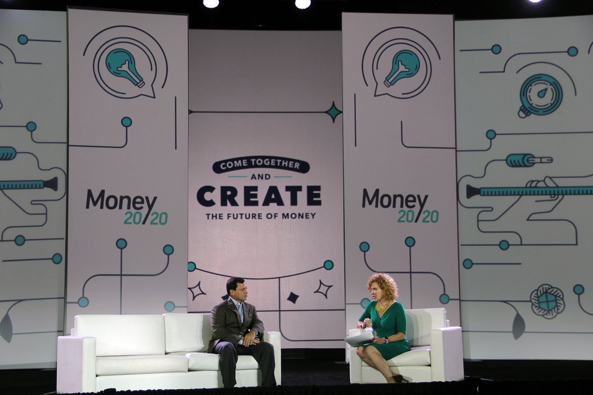 feedzai's tweet photo. Frank Bisignano @FirstData with Kirsten Trusko discussing "Payments As A Lifeline" #Money2020 https://t.co/oGlen8FytE