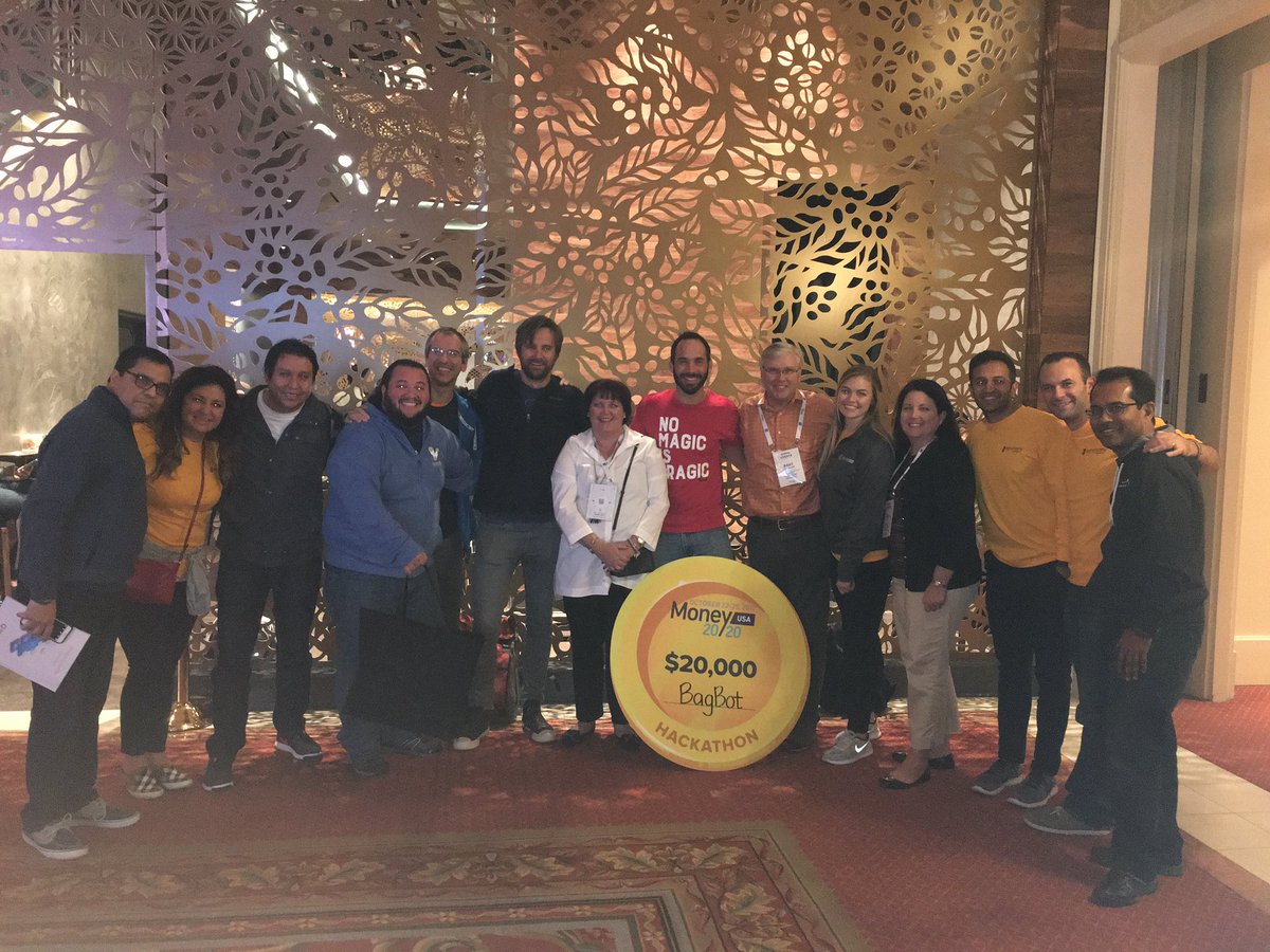 SYFCareers's tweet photo. President and CEO @SYFMKeane and #TeamSYF with one of our top two teams - who scored in the Top 5! #Money2020 #Hackathon https://t.co/iKO5m3asKa
