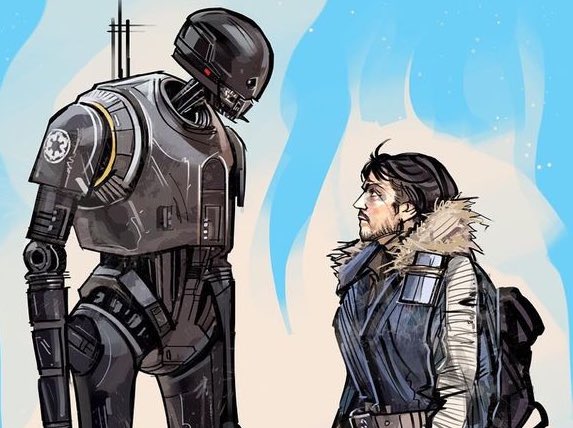 When I reprogrammed K-2SO, I told myself two things. I don't need any friends, and a droid can never die.. #RogueOne