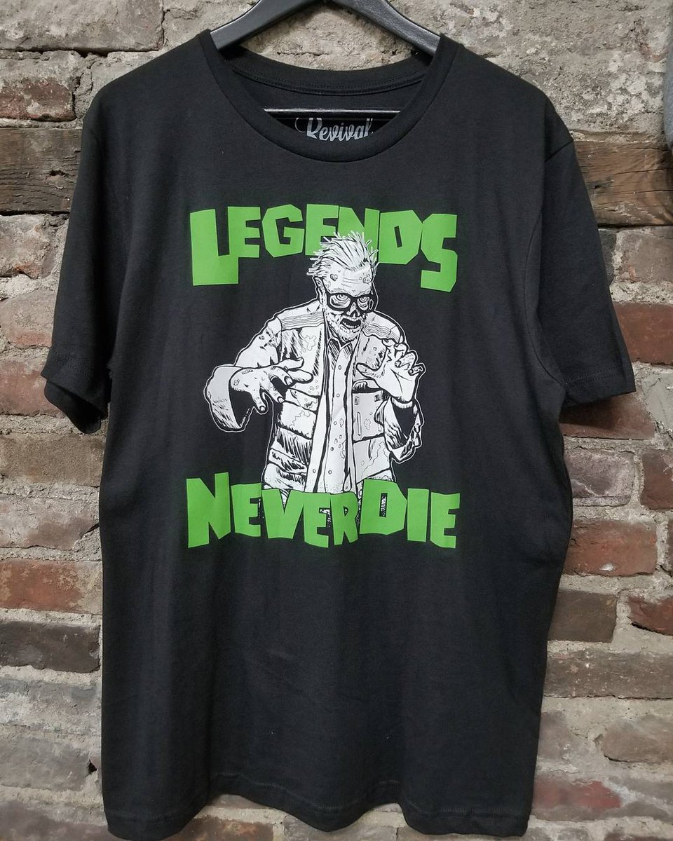 RevivalPrintCo's tweet photo. In honor of the greatest. Available online at https://t.co/ARNfj5rHPZ #WalkingDead #GeorgeRomero #TalkingDead https://t.co/nBRibDRBvJ