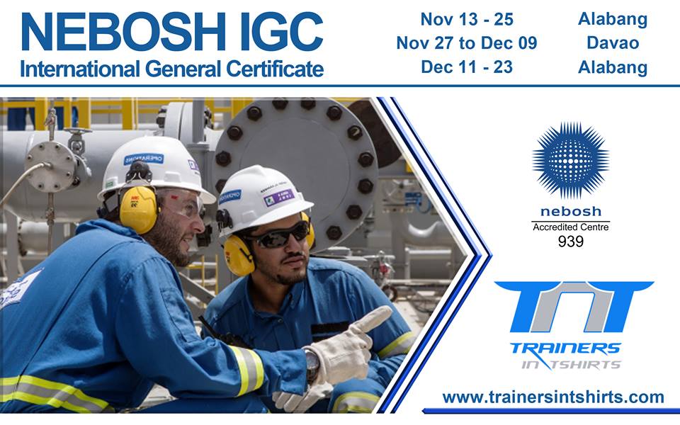 Trainovate's tweet photo. REMAINING NEBOSH IGC SCHEDULE!
LIMITED SLOTS ONLY! REGISTER NOW!!!

Email: customercare@trainersitshirts.com https://t.co/U7Vowf0HT7