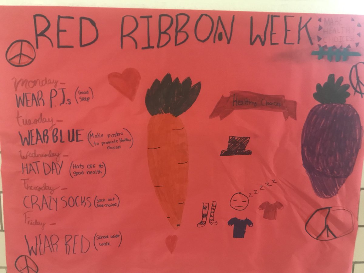 missyfanshaw's tweet image. Red Ribbon Week starts tomorrow @RodgersForgeES w/ PJ Day #getenoughrest #makehealthychoices 🎀