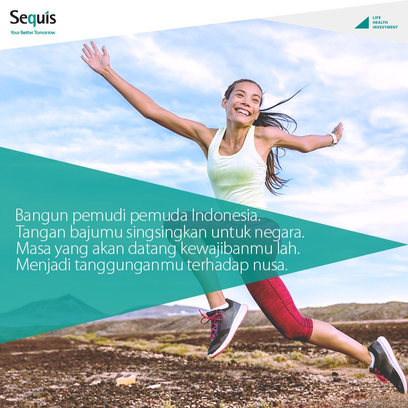 SequisOFFICIAL's tweet photo. Mulai hari ini, berkaryalah bukan untuk diri sendiri, namun untuk masa depan bangsa #Sequis #YourBetterTomorrow #asuransiSequis https://t.co/dr8S0SMm5u
