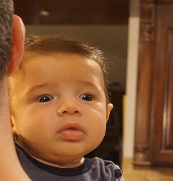 jessismiles__'s tweet photo. My son is already practicing his meme faces https://t.co/xdFhxqUamQ