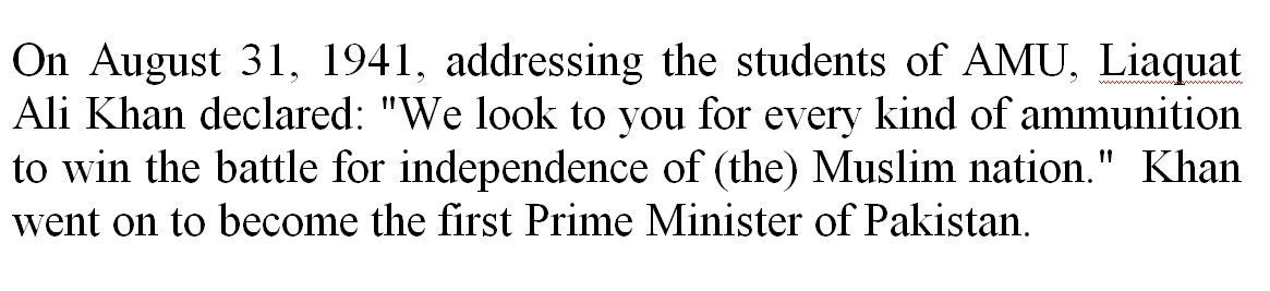 balbirpunj's tweet photo. On August 31, 1941, addressing the students of AMU, Liaquat Ali Khan declared:- 👇👇👇👇👇 https://t.co/C4gkXkS7ZM
