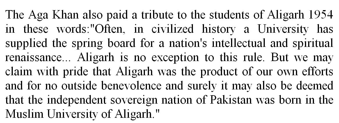 balbirpunj's tweet photo. The Aga Khan also paid a tribute to the students of Aligarh 1954 in these words:- 👇👇👇👇 https://t.co/PeckLUYx0d