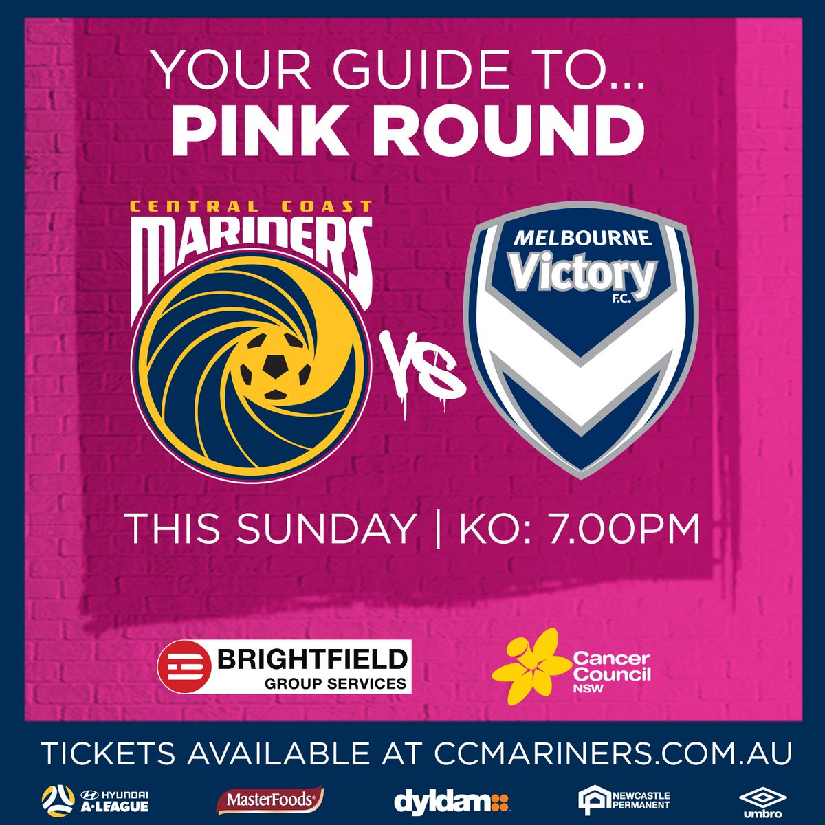 CCMariners's tweet image. On Sundays we wear pink 💗 Game Day Guide: bit.ly/2iqWaTx 

✅ Coast's biggest breast check
✅ P!nk cover band 
✅ FREE GOAL POSTERS