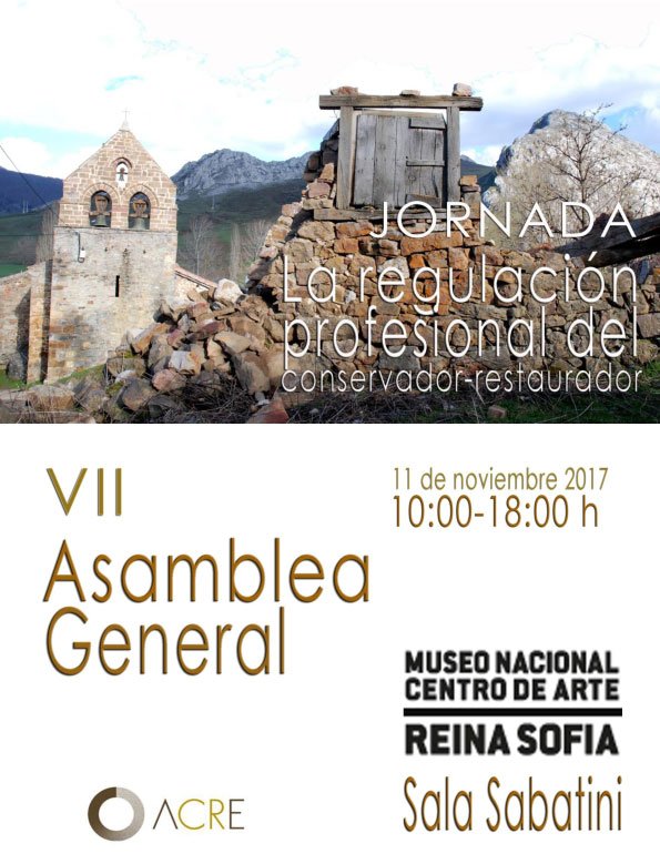 Jornada "La regulación profesional del conservador-restaurador"
El 11 de noviembre de 2017, organizada por <a href="/A_CR_E/">ACRE</a> 💪