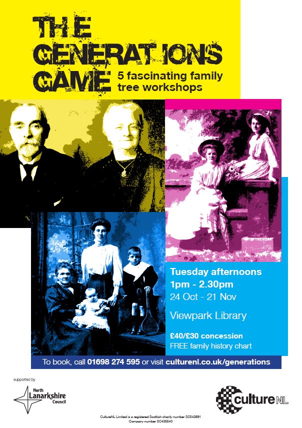 NL_Heritage's tweet photo. There are still places available on our popular #FamilyHistory course at #ViewparkLib starting tomorrow. To book please call 01698 274 595. https://t.co/lCvqP64ILg