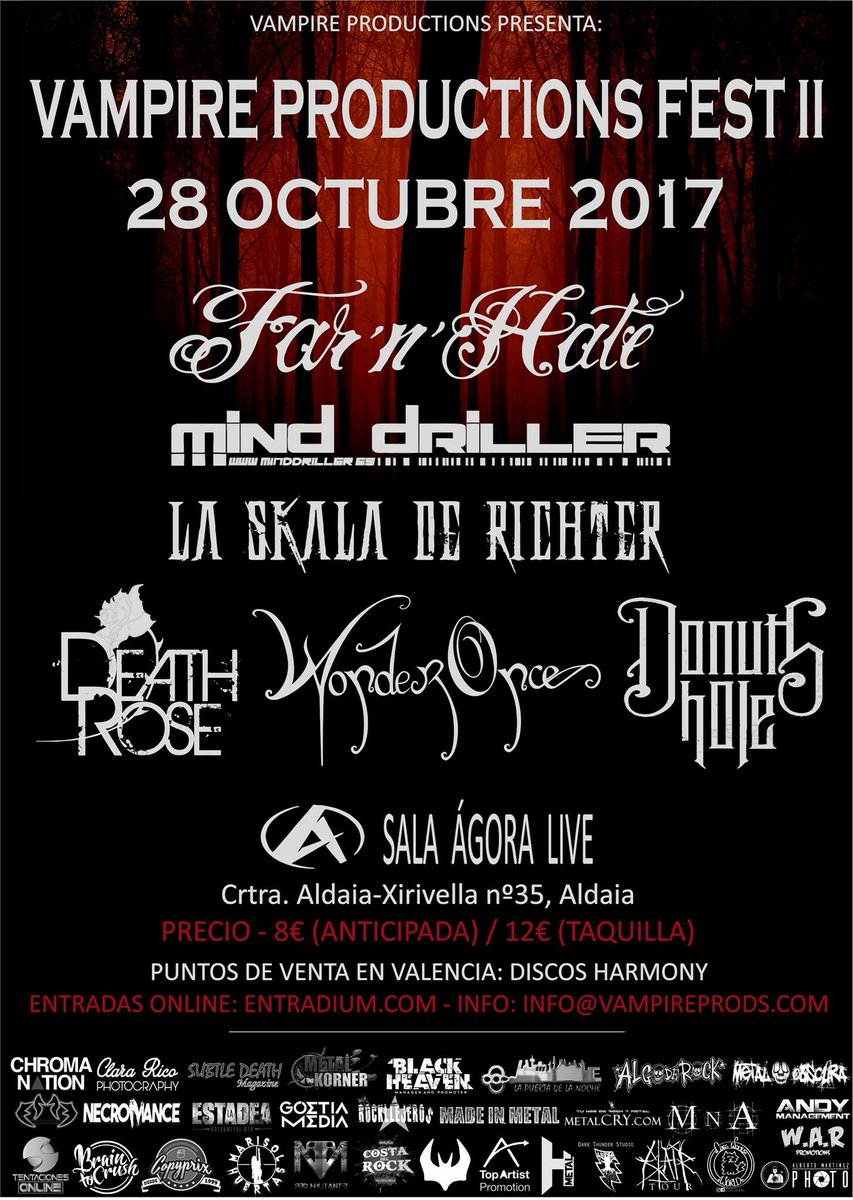 FACTA NON VERBA en VALENCIA‼️
✔️Sábado  28 de OCTUBRE  
✔️Lugar: <a href="/SalaAgoraLive/">Ágora Live</a>
✔️20:30h
✔️Entradas: 8€/12€
- entradium.com/entradas/vampi…