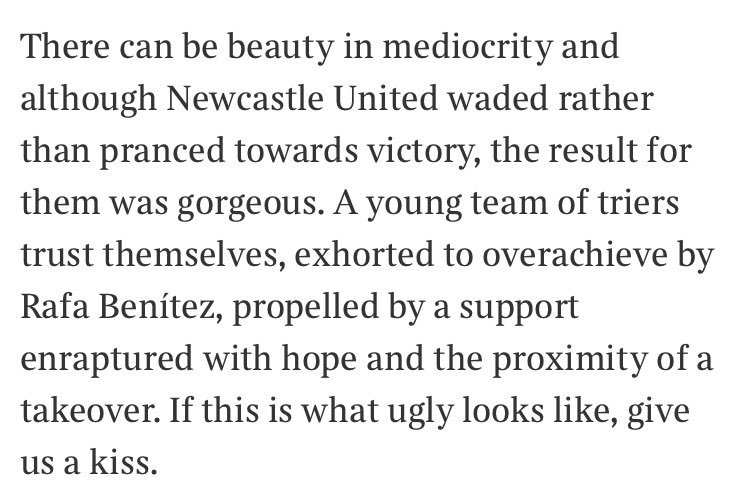 TaylorandPayne's tweet photo. This opening paragraph by @CaulkinTheTimes about Saturday is why he’s the best around for me. Just lovely #nufc https://t.co/vvwwcDeaHQ