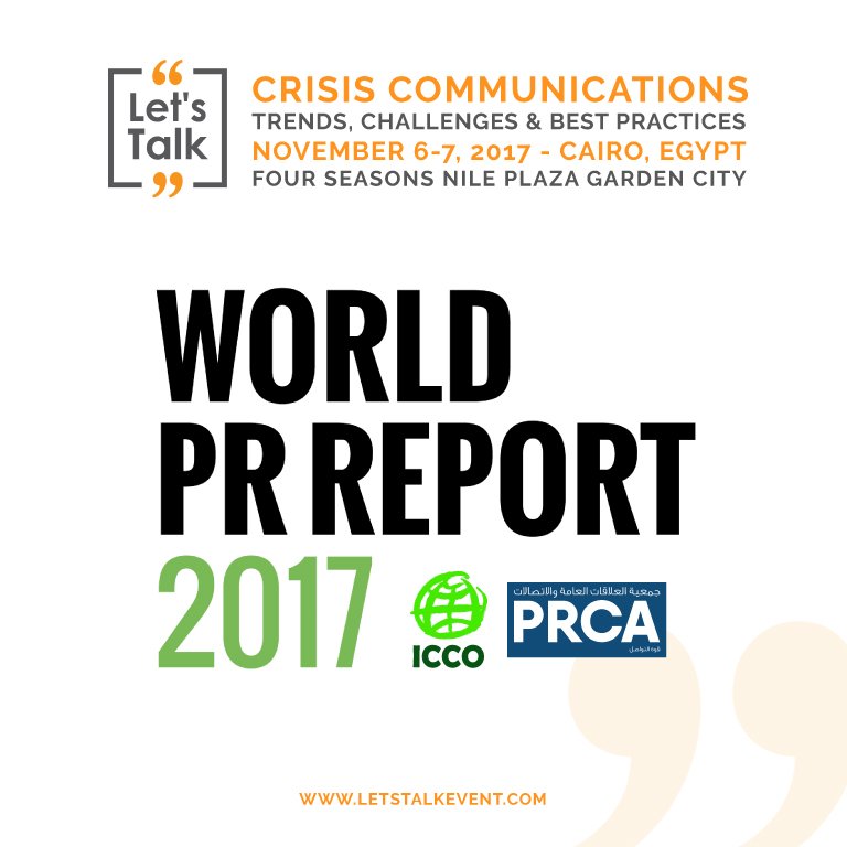 letstalk_event's tweet photo. Join us @ Let's Talk Crisis Comms Cairo 2017 to hear from PRCA &amp; ICCO experts presenting World PR Report 2017
https://t.co/PlZOOacuEF https://t.co/fMRtnAgJax