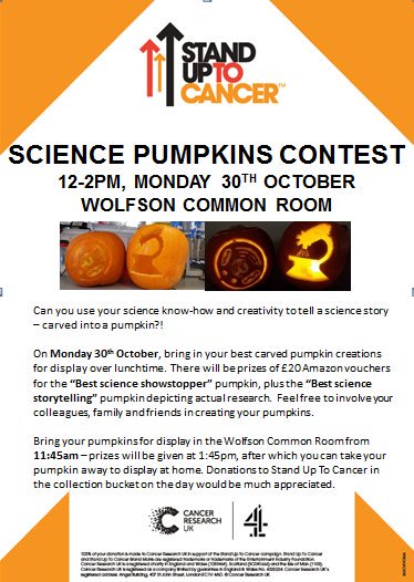 UOBengage's tweet photo. A reminder to all UoB researchers (arts/humanities/social sciences researchers can enter too!). Get creative with #sciencepumpkins Oct 30th https://t.co/RXdqMlciuN
