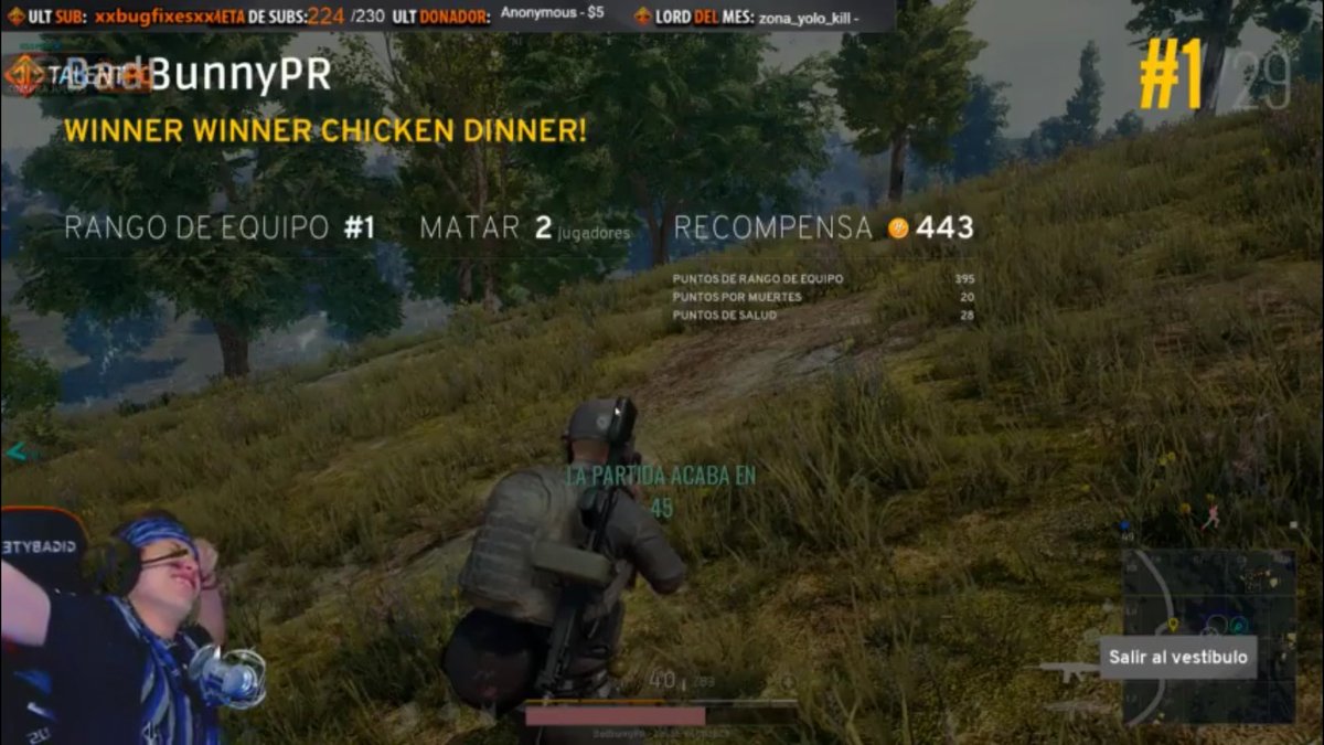 Talentmx's tweet photo. Casi ganamos 3 seguidas, si no hubieran sido 4 alv, noche buena y normal PUBG, gracias a todos por desvelarse!!! ESTAMOS DUROS #TalentCREW https://t.co/b0ec3pAQiO