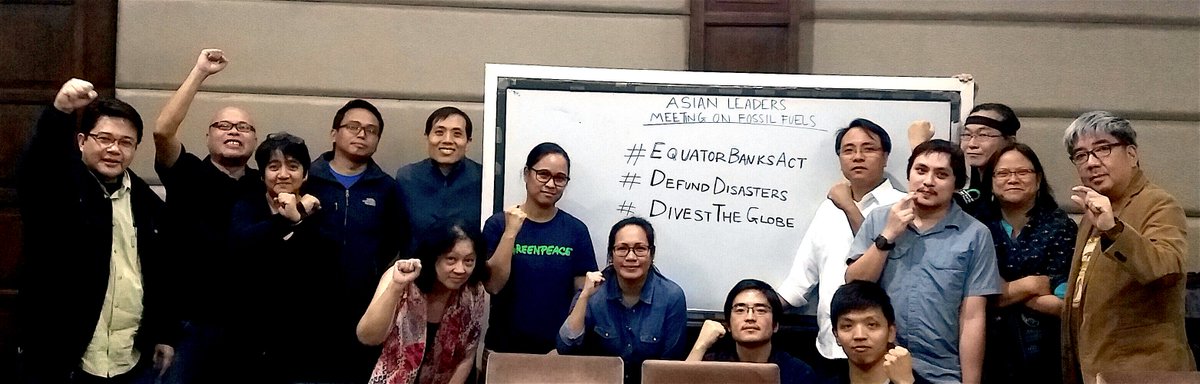 350_Japan's tweet image. #EquatorBanksAct Asian Enviro Leaders call on Banks to #DefundDisasters 
#DivestTheGlobe @350 @BankTrack @Greenpeace
bit.ly/2zx2w6W