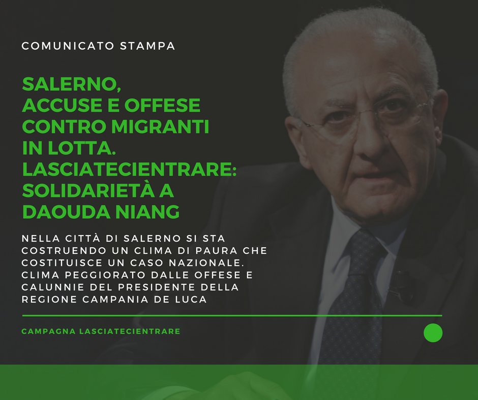 MaipiuCIE's tweet photo. #Salerno, accuse e offese contro #migranti in lotta. #LasciateCIEntrare: solidarietà a #DaoudaNiang ➣ https://t.co/g0YepDCQYa https://t.co/Issj2yXjPZ