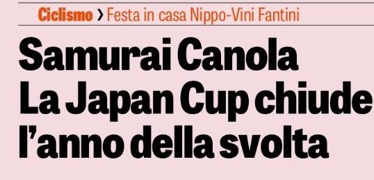 NIPPO_Fantini's tweet photo. Oggi su @LaGazzetta_IT dello sport il Samurai @marcocanola 
Non perdetevi l'articolo completo in edicola! @Japancup_ofc https://t.co/pn4Fcdr8oo
