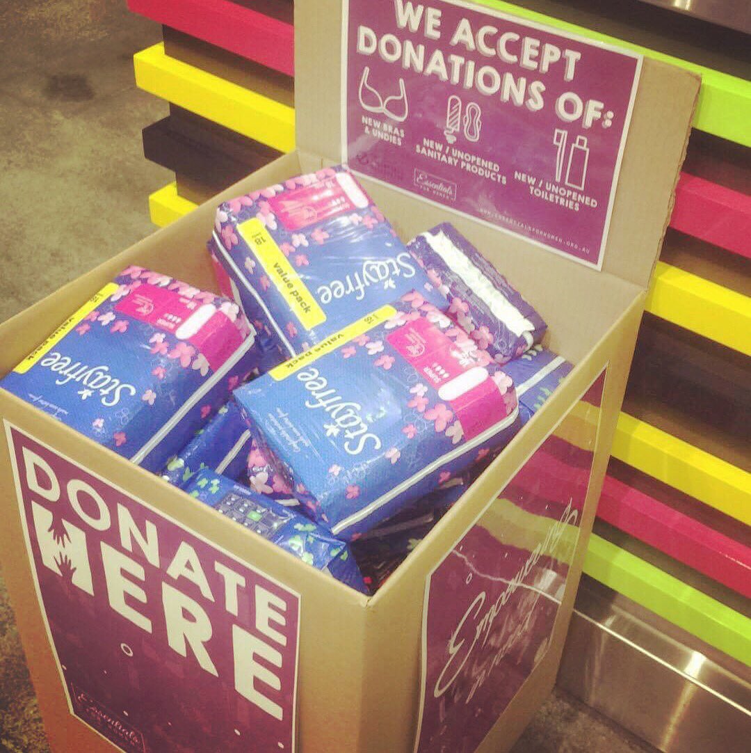 Donations are starting to roll in around #perth 
#thanks #blessed #charity #donate #empoweringwomen #essentialsforwomen #originalcampaign