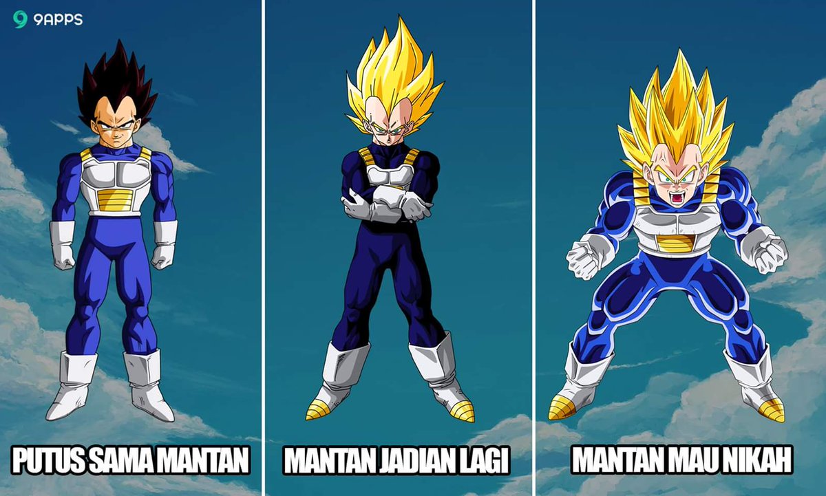 Mention temanmu yg mengalami fase seperti Vegeta.. :D #9APPS