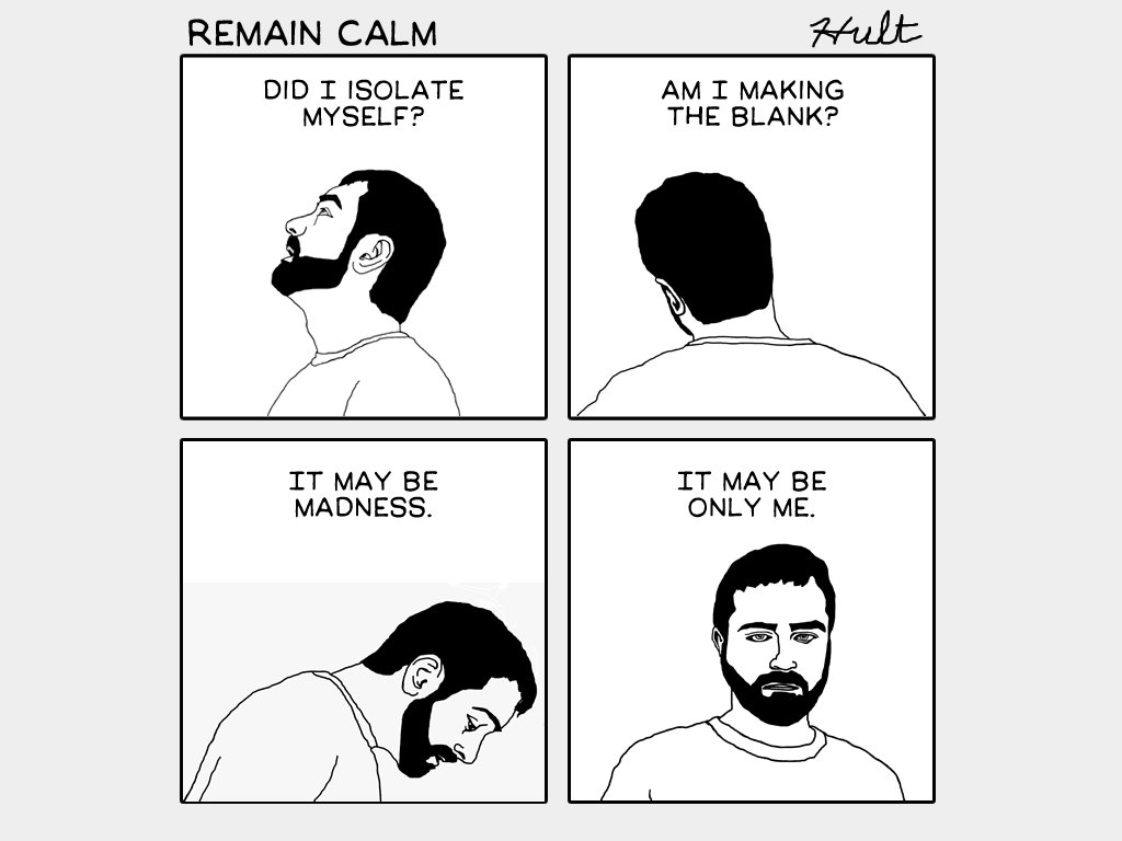 RemainCalmComic's tweet image. Remain Calm #10: Maybe. #webcomics #cartoons #comics #illustration #remaincalm #doodle