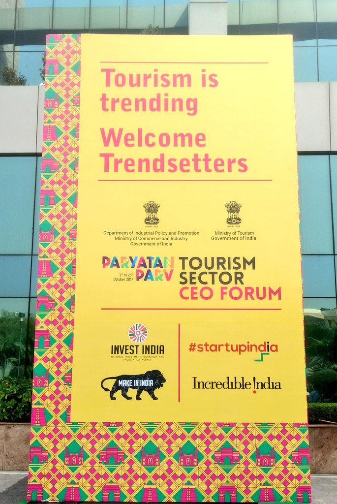 investindia's tweet photo. Tourism Sector CEO Forum is about to start. Watch this space for updates. #ParyatanParv2017 https://t.co/ClGuQKj72t