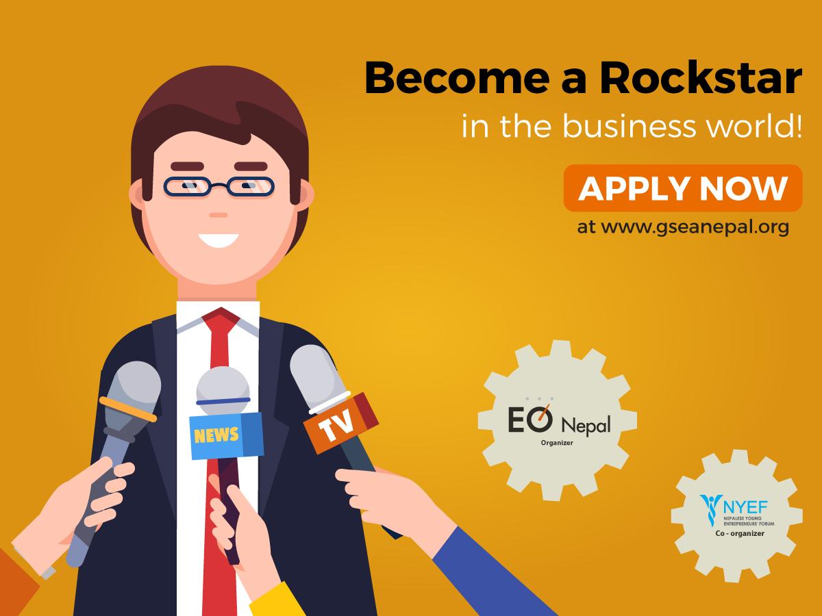 GSEANepal's tweet photo. Apply now to win the ultimate GSEA Global Award and become a #Rockstar #business &amp; more! Please visit https://t.co/JKMxOrLULk for more info. https://t.co/C4fN71Pem8