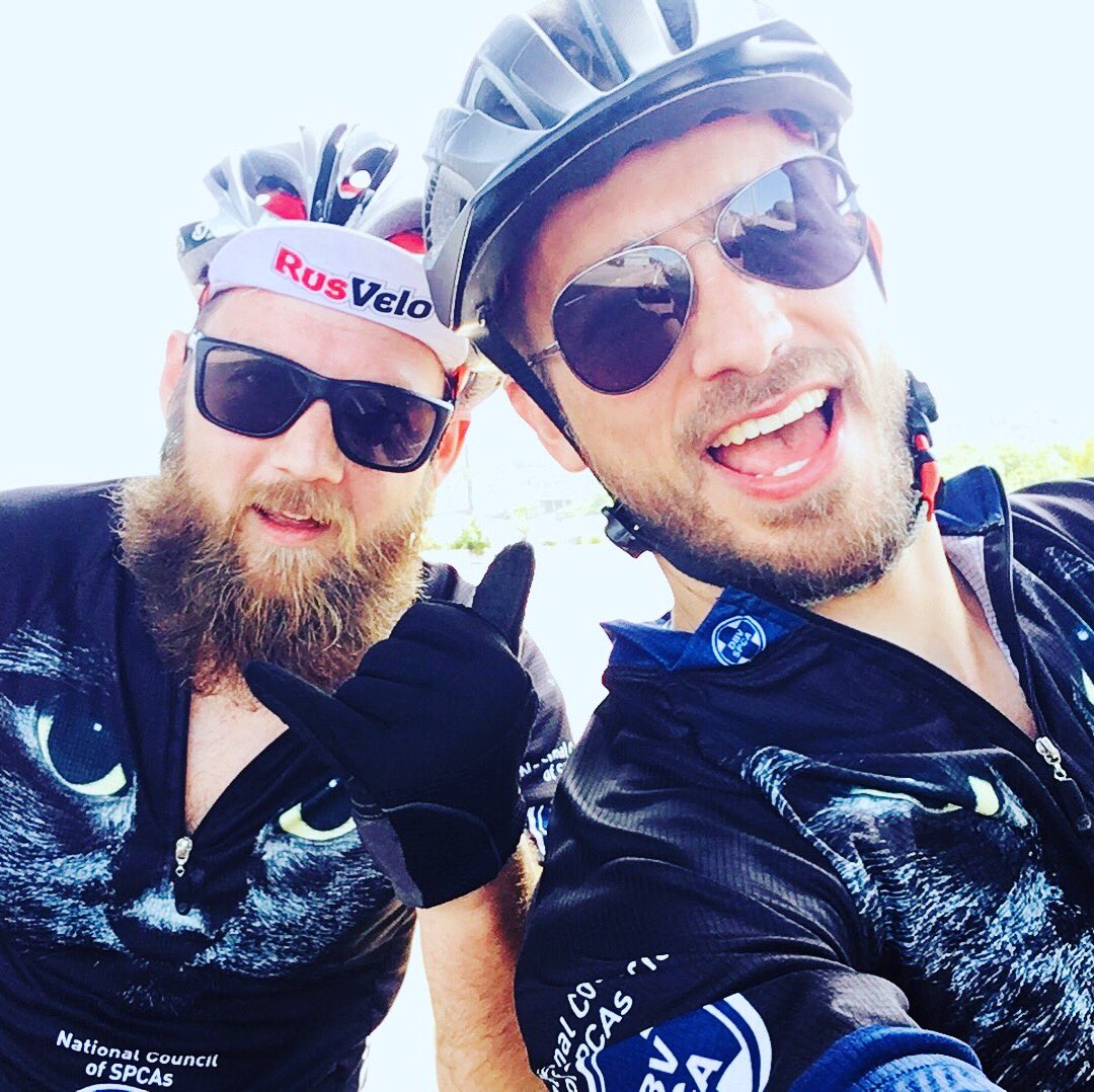 ChrisSteynEVP's tweet photo. 1st @Amashova in the bag for #teamNSPCA 🚲🚲🚲Next up: @947Cycle🤘- Remember to sms “CYCLE” to 38018 to support @NSPCA_SA with a R25 donation🐻🐶🐹 https://t.co/4wMeQYHDbH