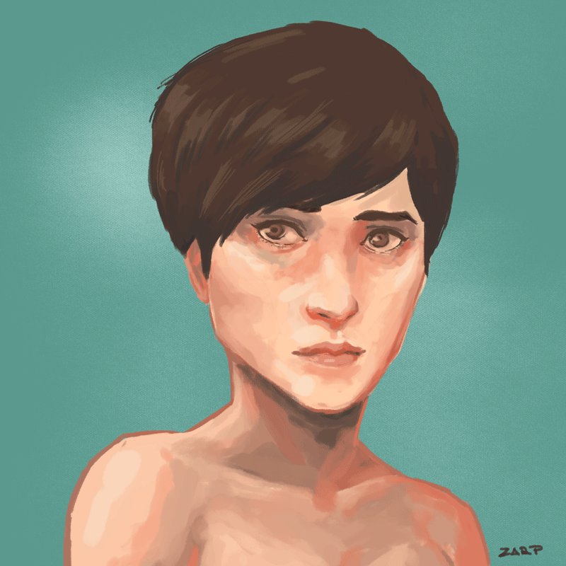 zachrabarty's tweet photo. Another painting of Kristen. :'D https://t.co/IDUNogBCIs