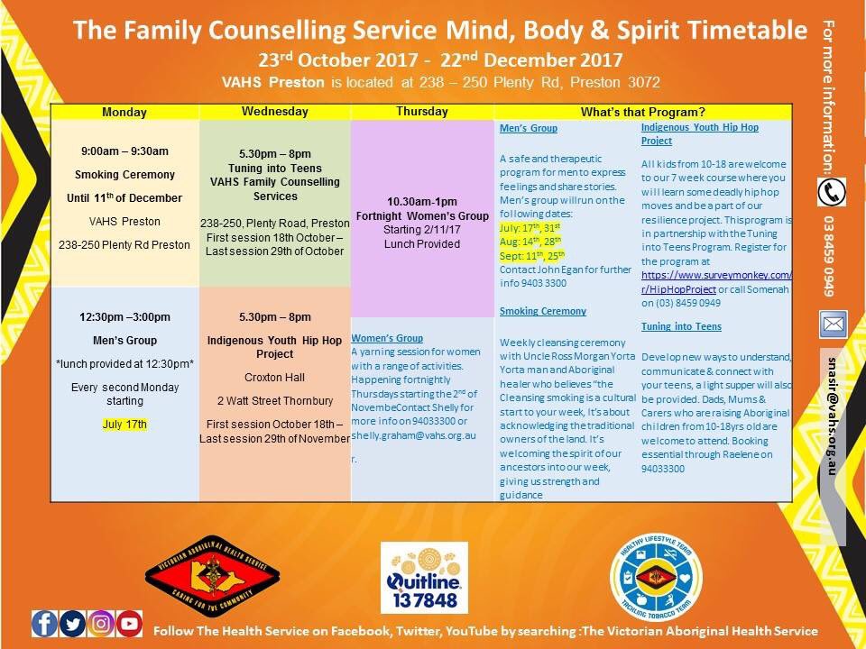 Our new gym timetable is out! Come on down for some great workouts you mob #BeDeadly #BePositive #vahsHLT