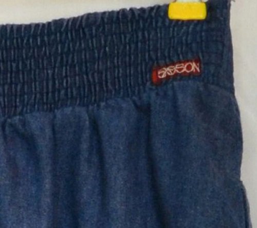 Vintage #DenimSkirt ebay.to/2yBXjOy 1980's Sasson  Long Size 14 #UnionLabel #USA Elastic Back Waist, Yoke &amp; Pleats Front