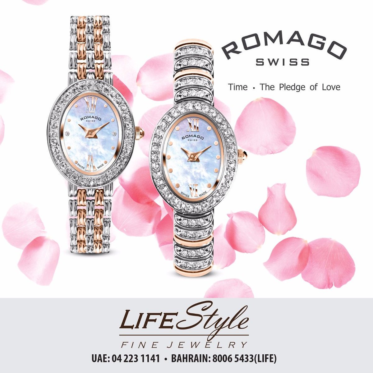 Lifestylefj's tweet photo. #ROMAGO #swiss
Where #time and #fashion meets
.
AED 795 & BD79 each
#Romago #Swissmade #Swarovski #UAE #Bahrain https://t.co/lwnoj0B8O0