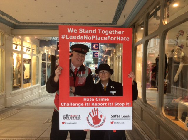 SaferLeeds's tweet photo. Find out more about how to report a hate incident! https://t.co/WAV6eZkhWo @LeedsBID @Leeds_City_Ctr  @LeedsCC_Help #leedsnoplaceforhate https://t.co/SZpE4yG2cV