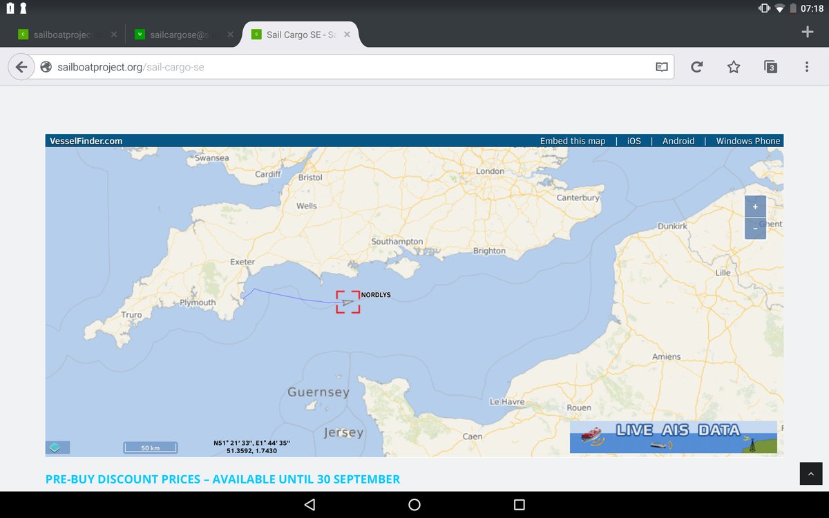 SailBoatProject's tweet photo. Nordlys is on her way to Newhaven with her #sailcargo of olive oil. Order yours now! https://t.co/yKt8TkVV4T