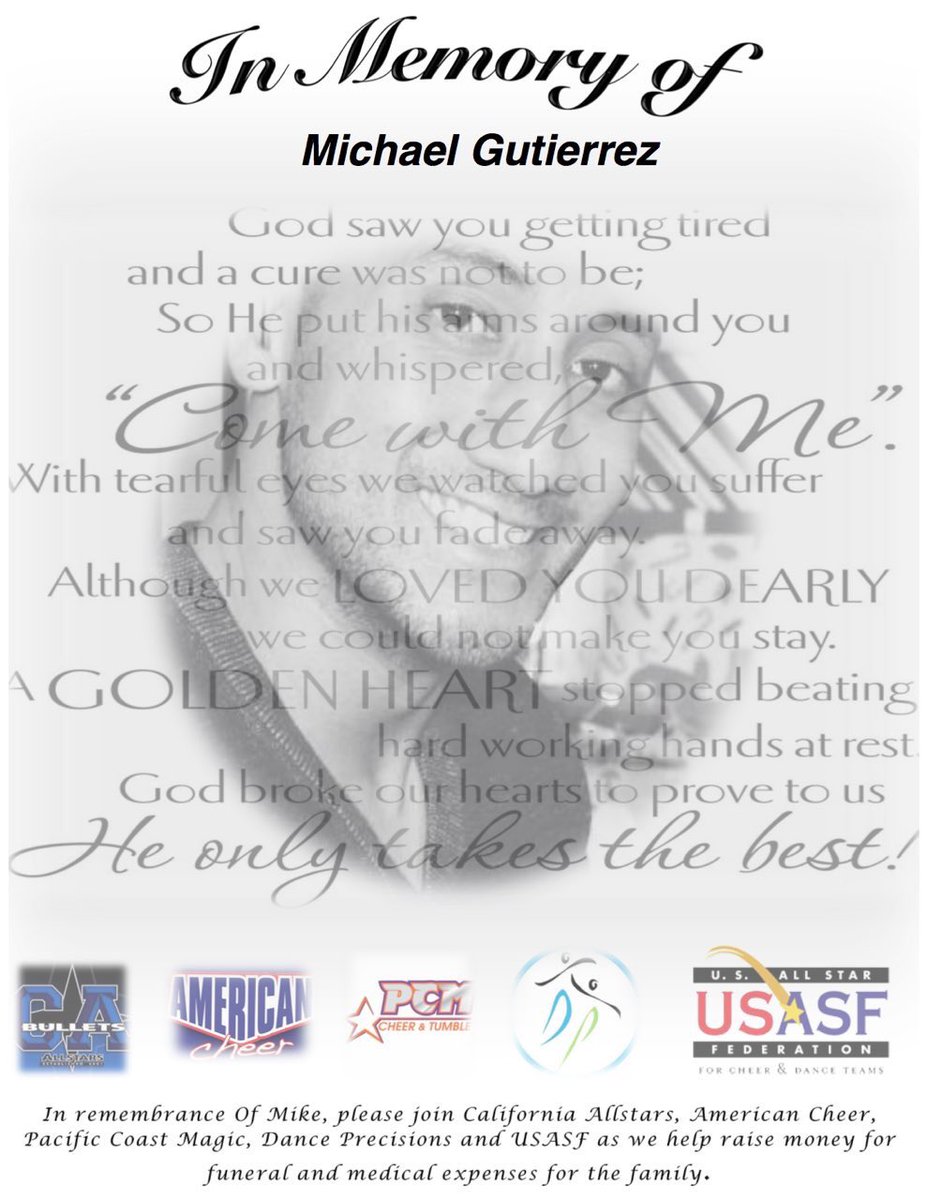 AmericanCheer__'s tweet photo. A GoFundMe has been set up on behalf of Coach Mike, if you’d like to contribute feel free to click the link below 

https://t.co/11qWsQLQI7 https://t.co/Ie7iq5VpQX