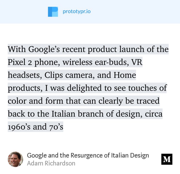 Jeremy_Chapple's tweet photo. “Google and the Resurgence of Italian Design” — @richardsona https://t.co/GmS5aoZDq6 https://t.co/MCBrwTxgad