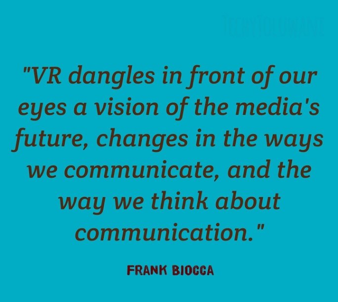 techytoluwani's tweet photo. #TechyQuotes
On virtual reality and the future of communication.
https://t.co/G34I9MbvUu https://t.co/orPyn0f9r7