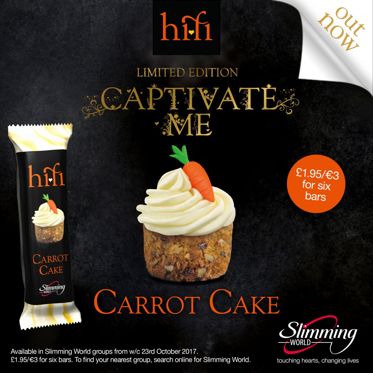 SlimmingWorld's tweet photo. Topped w/ walnuts &amp; grated carrot &amp; dipped in creamy yogurt...it's got to be our new #CarrotCake hi-fi! Pick yours up in group this week! https://t.co/BVfABaXvfi