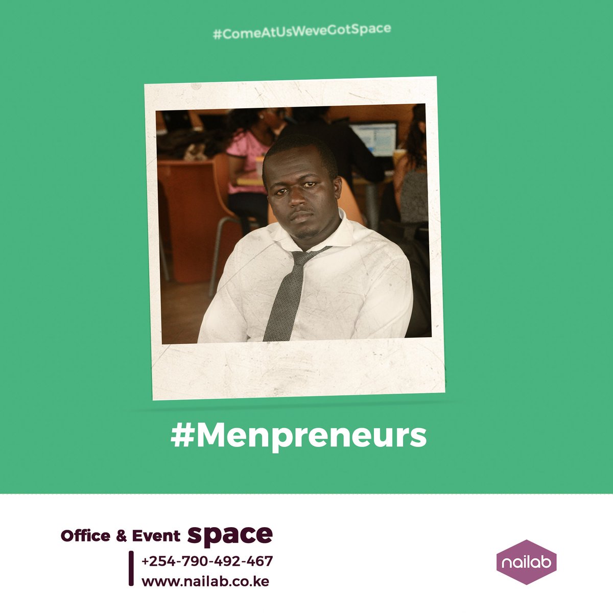 thenailab's tweet photo. Our #MCM today is George Gichuhi, a youthful entrepreneur who’s currently undertaking the #NextEconomyKe program that’s currently happening every week at Nailab, in order to enhance his skills. He is currently the head at @HCSerrands. #Menpreneurs #MCM #NextEconomyKe https://t.co/NPAcTDrMmI