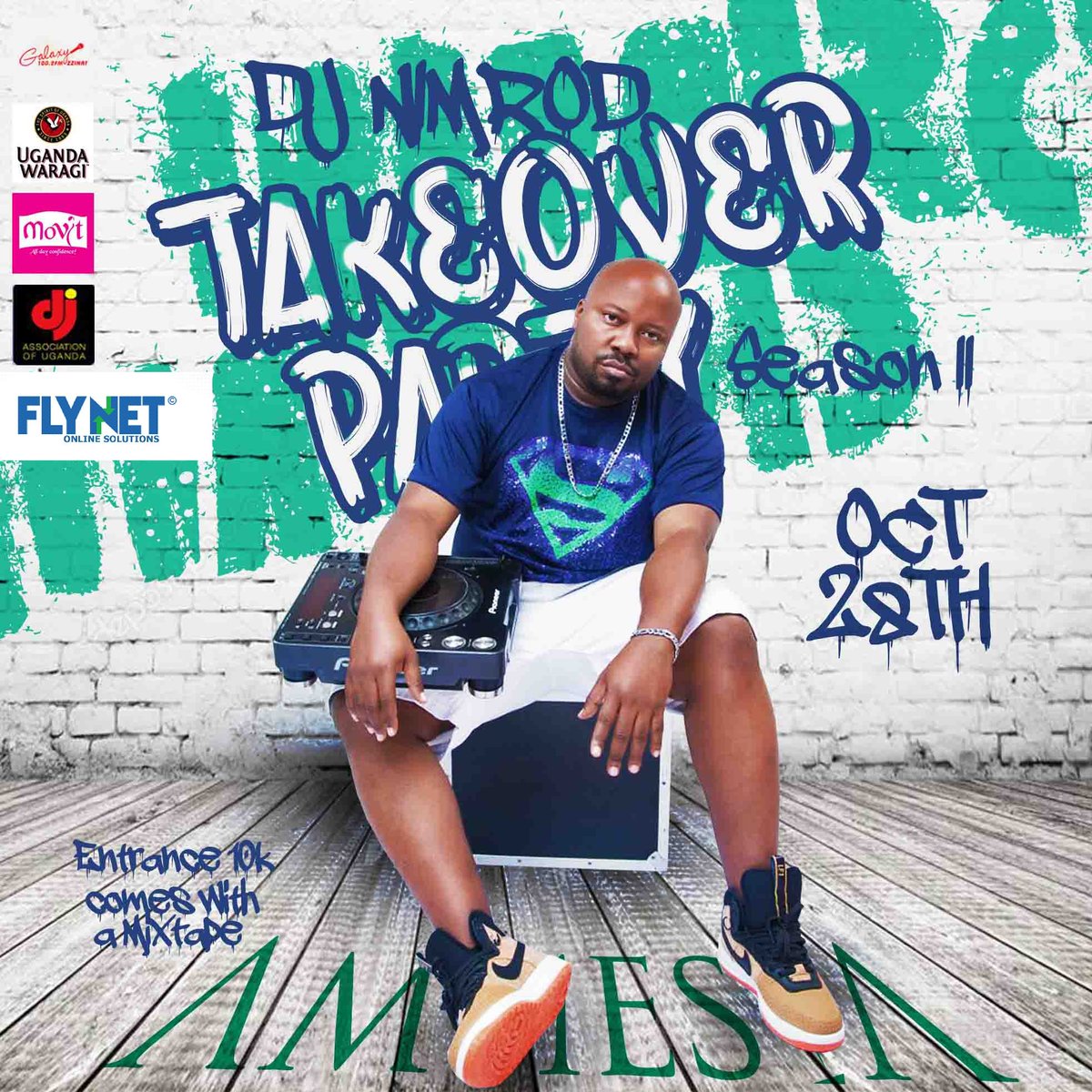 Nimroddj's tweet photo. It's going down this Saturday. #DjNimrodTakeOverParty powered by @MovitProductsUg @UgandaWaragi @GalaxyFMUg @ClubAmnesiaUg https://t.co/XCkOkeQpQx