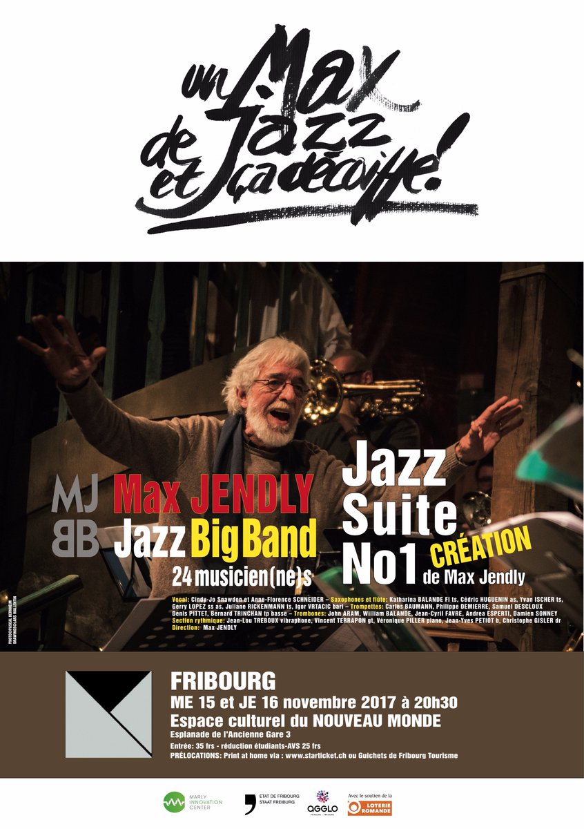 Cibachrome_'s tweet photo. L'Association #Cibachrome soutient le nouveau Big Band de Max Jendly. Grande première le 15 novembre 2017 https://t.co/5pwPg4xzIB