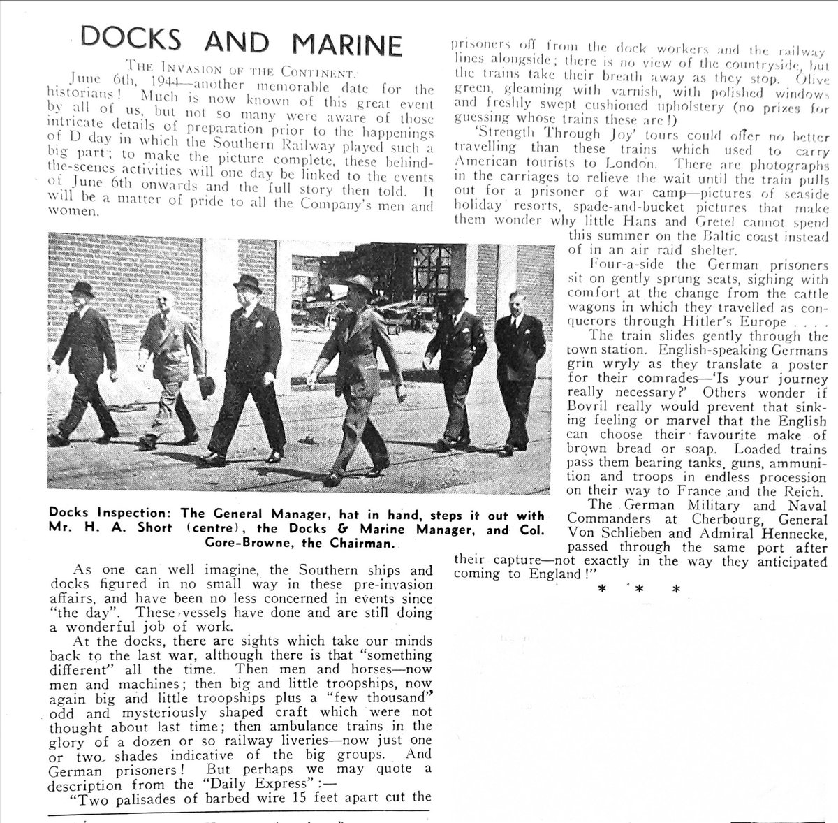 SunnySouthSam's tweet photo. Transportation of German prisoners on #SouthernRailway trains from June 6th 1944 from the docks to POW camps. #DDay #Homefront #SRMagazine https://t.co/KlI6HRlZdO
