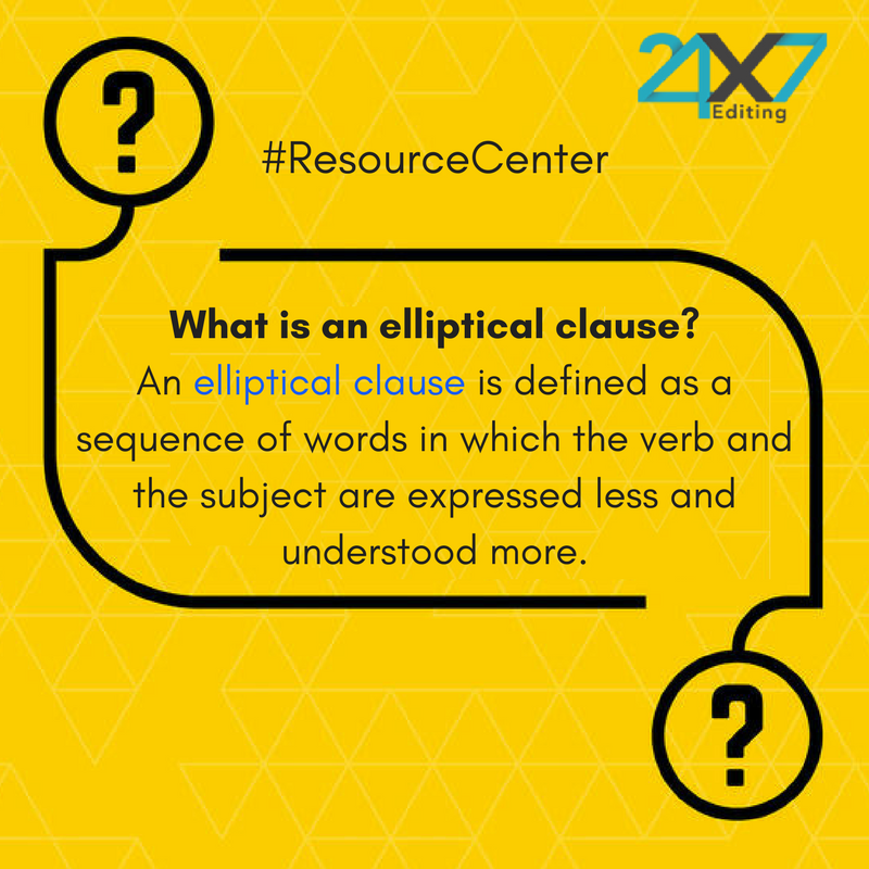 24x7Editing's tweet photo. #ResourceCenter Do you know What is elliptical clause? https://t.co/JW2YLm2PP0