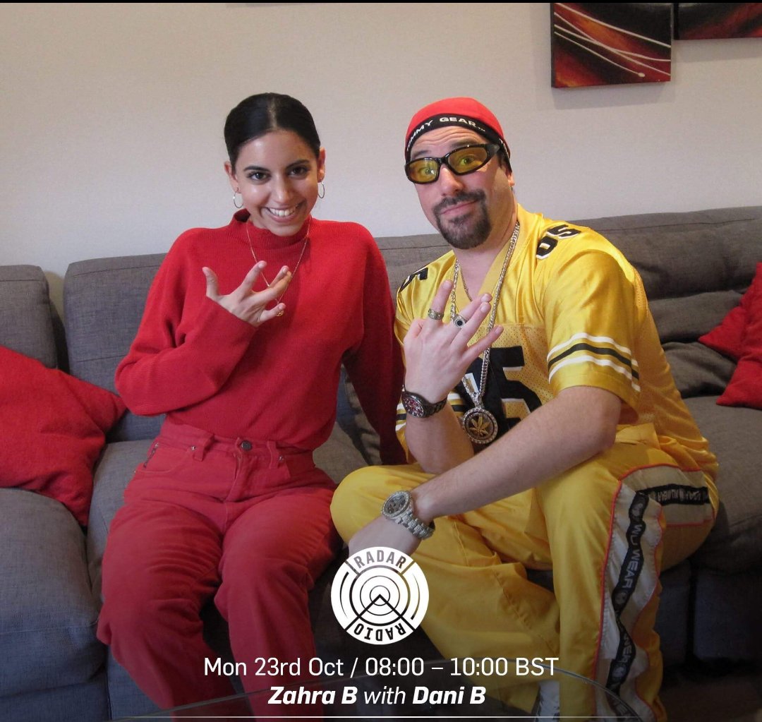 AliGtribute's tweet photo. Ere me now... Tune in now to @RadarRadioLDN to check me on Zarah B's show up to 10am. Sick tunes too @zahraB_ https://t.co/sTP8jvlqsH