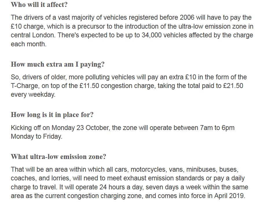 RussellsTranspo's tweet photo. #ToxicityCharge starts today in #CentralLondon for most #PollutingVehicles - those #Registered before 2006 #TFL

https://t.co/EekkYXpt6I https://t.co/J7mmzahUDd