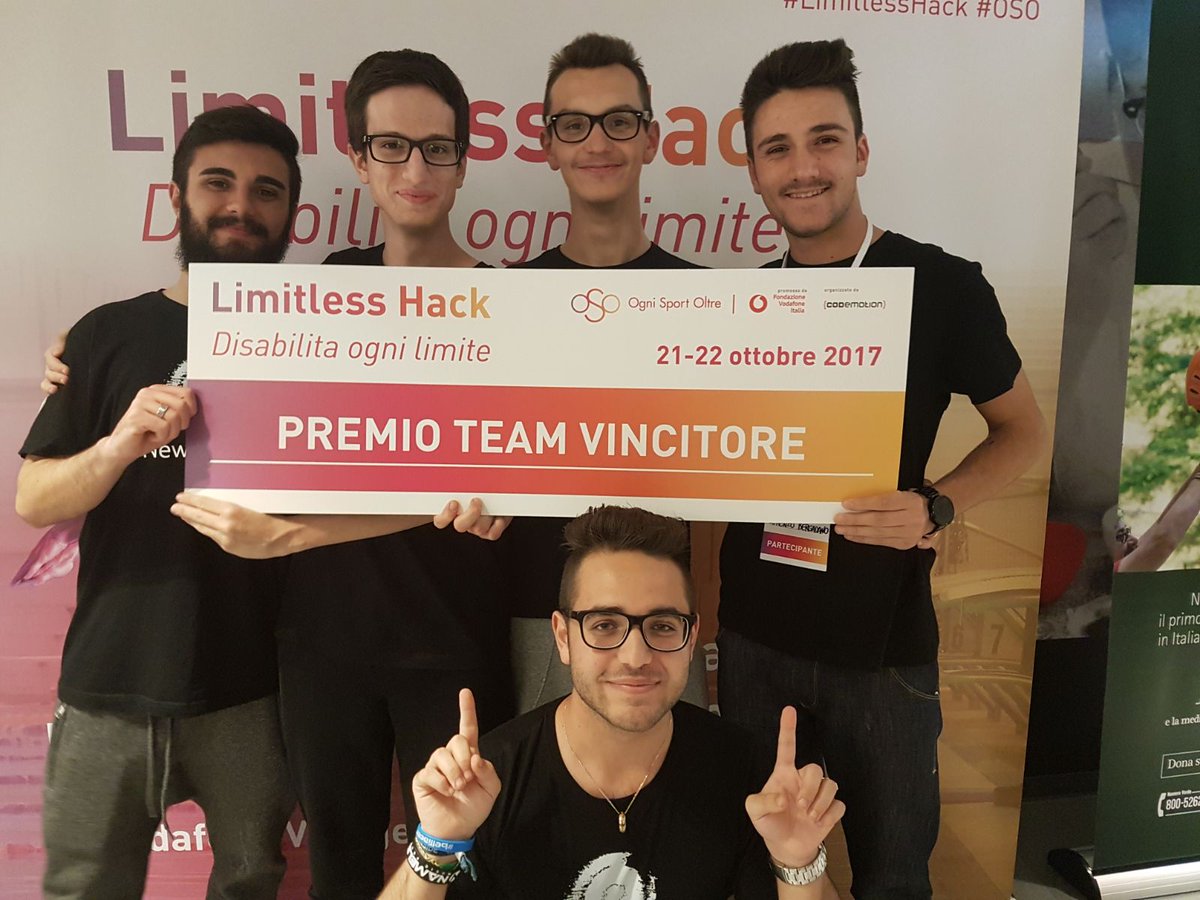 newhorizon_dev's tweet photo. Siamo arrivati secondi! Grazie di cuore da tutti noi!

#NewHorizon #LimitlessHack #OSO #hackaton @VodafoneIT @CodemotionIT https://t.co/ZPGzVQwrol