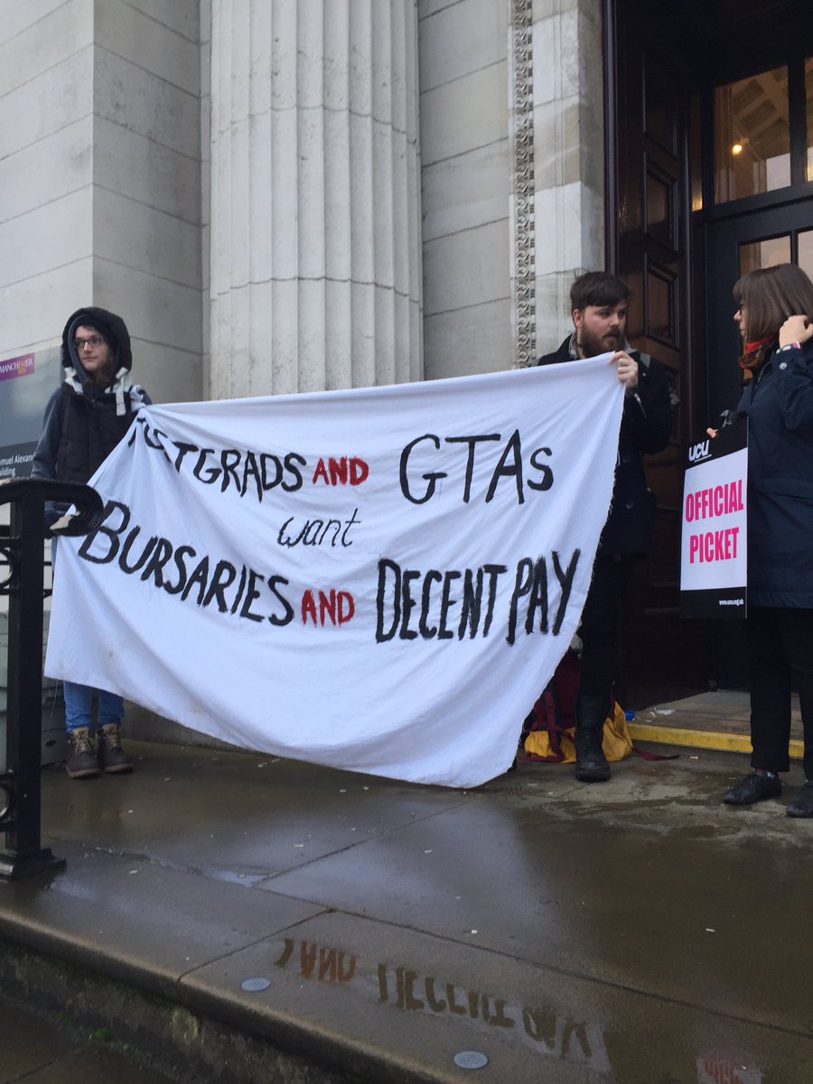 We’re on the picket lines this morning supporting the UCU strike! #saveourstaff #nocuts