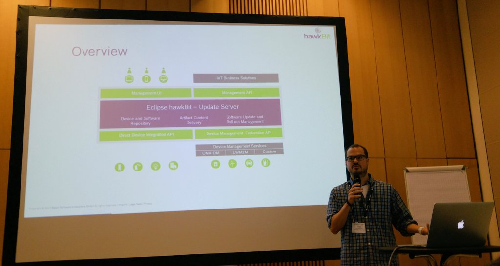 EclipseIoT's tweet photo. #EclipsehawkBit project update by @kaizimmerm
#IoT #EclipseCon https://t.co/41P9AlYXTX