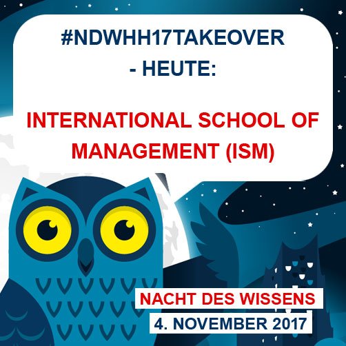 ndwhh's tweet image. Hallo zusammen, heute gehts weiter mit einem Takeover der International School of Management (ISM) #studyism #NdWHH17 #ndwhh17takeover